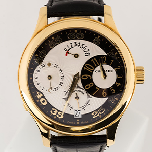 Chopard ın L.U.C.<br/>Quadratto Regulateur GMT 18K Gold Limited Edition